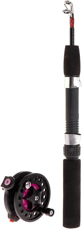 1 Set Fishing Rod with Fishing Reel Short Portable Winter Outdoor Ice Fishing Rods and Reels Combo Freshwater