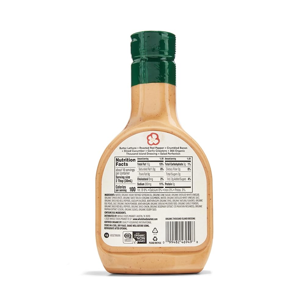 365 by Whole Foods Market, Organic Thousand Island Dressing, 16 Oz