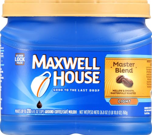 Maxwell House Breakfast Blend Mild Roast Ground Coffee, 38.8 oz Canister