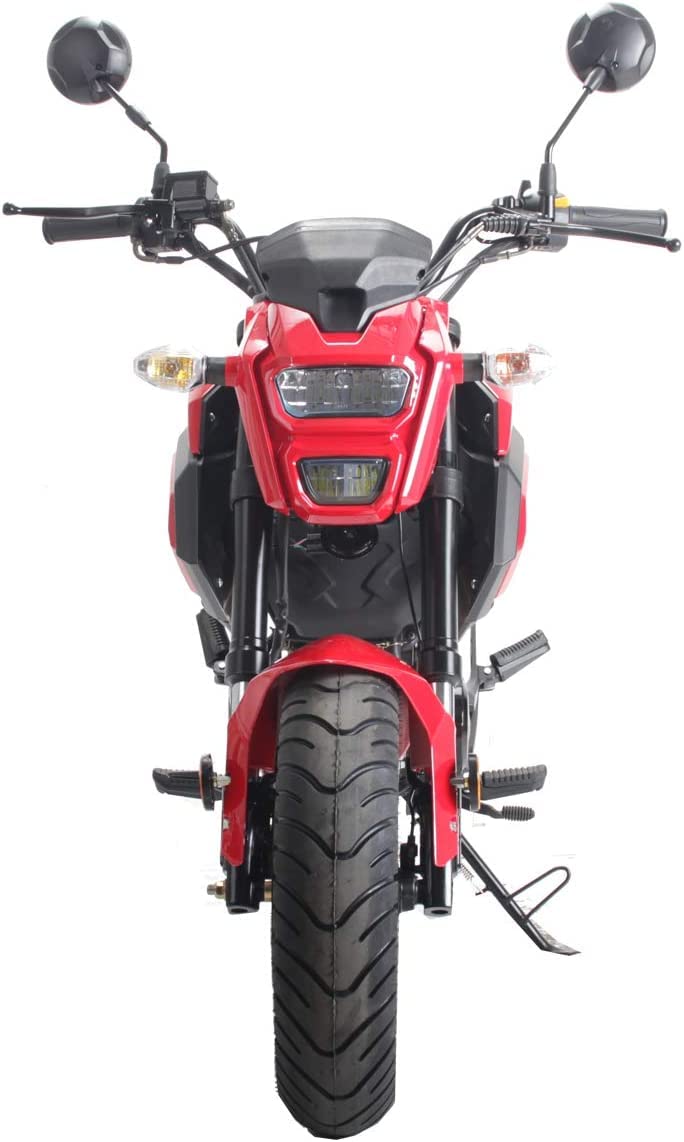 HHH 125cc Motorcycle Bike Vader 125 Street Scooter 125cc Motorcycle Gas Bike, Scooter with Big Headlights (Black) (Factory Packaged) - Large