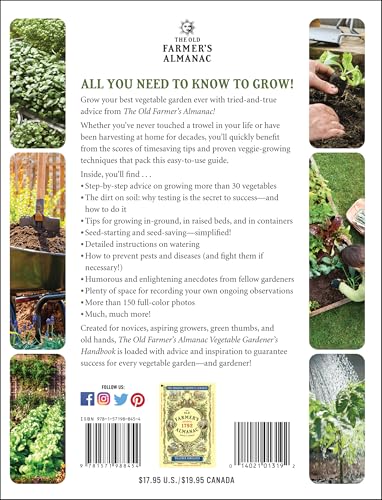 The Old Farmer's Almanac Vegetable Gardener’s Handbook: Essential Step-by-Step Advice for Growing Vegetables and Achieving Success