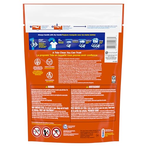 Tide PODS Liquid Laundry Detergent Soap Pacs, HE Compatible, Powerful 3-in-1 Clean in one Step, Built in Stain Removers, Spring Meadow Scent, 76 Count