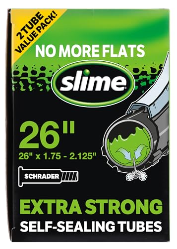 Bike Inner Tube with Slime Puncture Sealant, Extra Strong, Self Sealing, Prevent and Repair