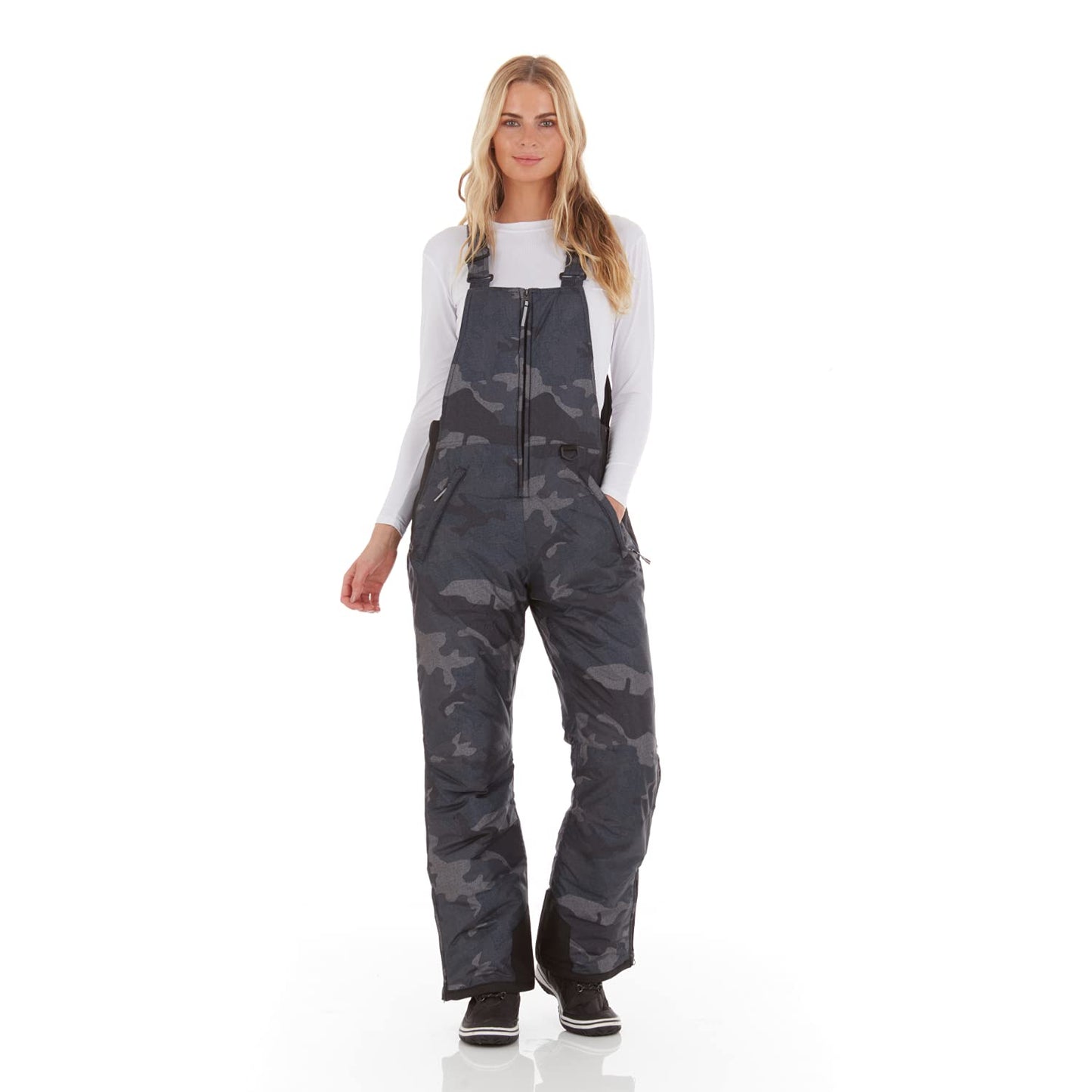 Arctic Quest Womens Ski Snow Bibs Pants Insulated Water Resistant Overalls Snowboarding Winter Waterproof Pants Women