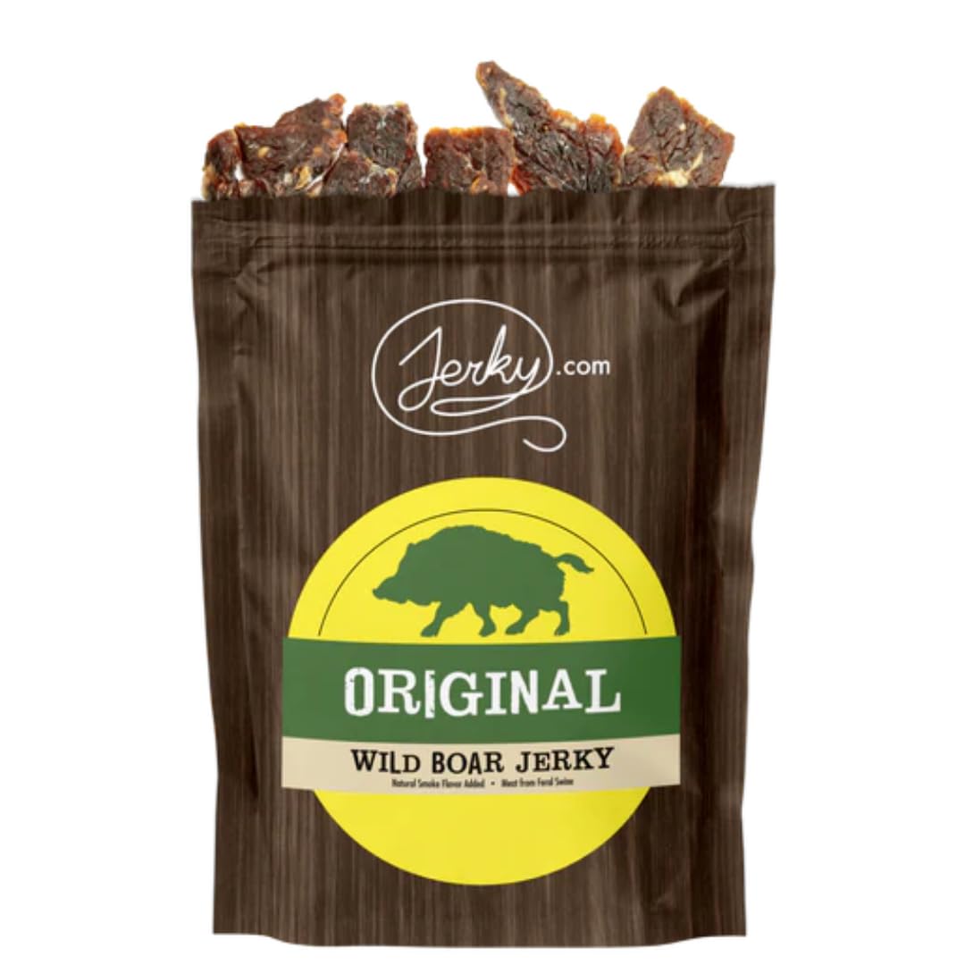 Jerky.com Original Buffalo Jerky 3-Pack - Exotic Jerky High Protein, Gluten-Free, All-Natural Exotic Snack - Premium Wild Game Meat - Perfect for Hiking, Camping, and On-the-Go 1.75oz (Pack of 3)