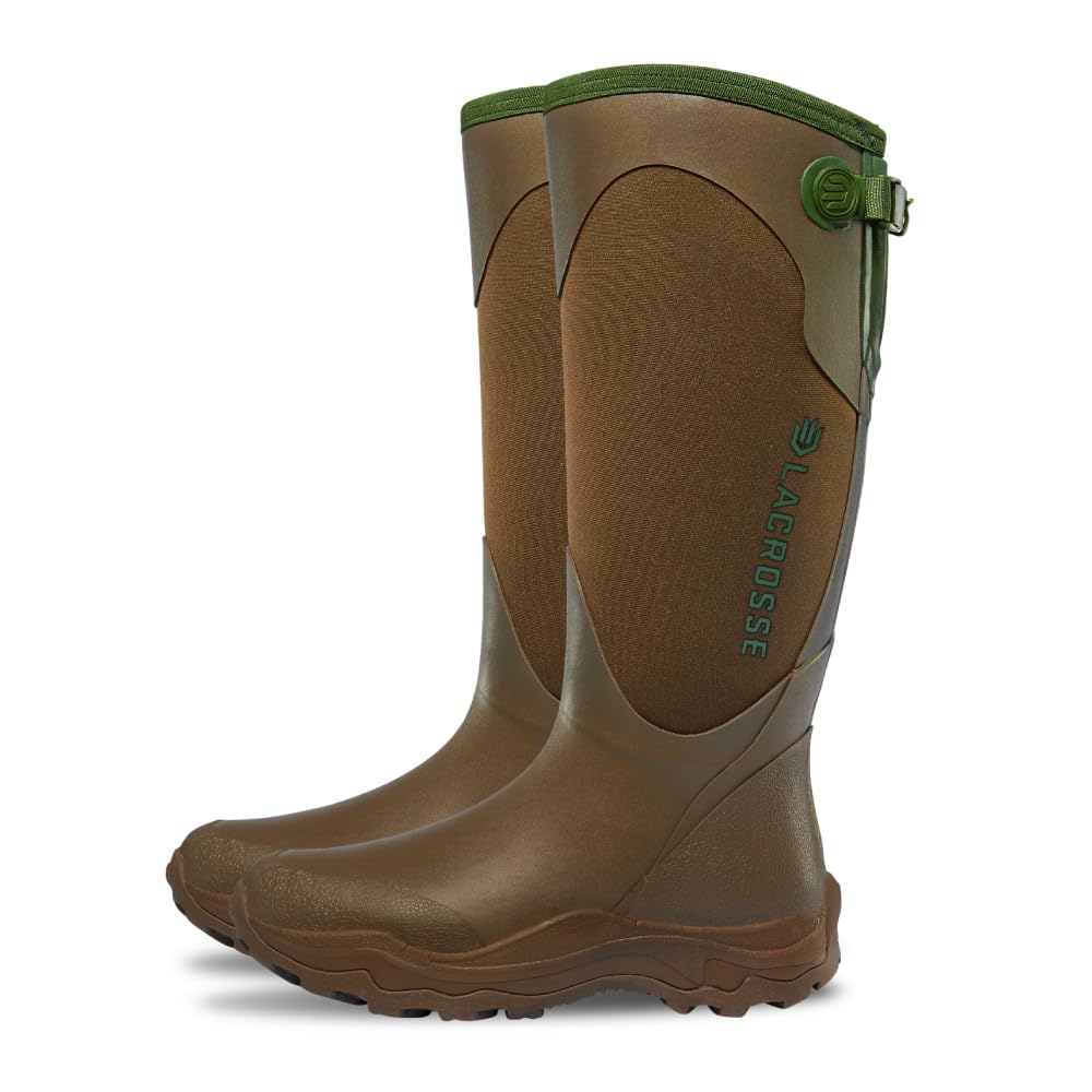LaCrosse Women's Alpha Agility 15" Waterproof Hunting Snake Boot Brown/Green
