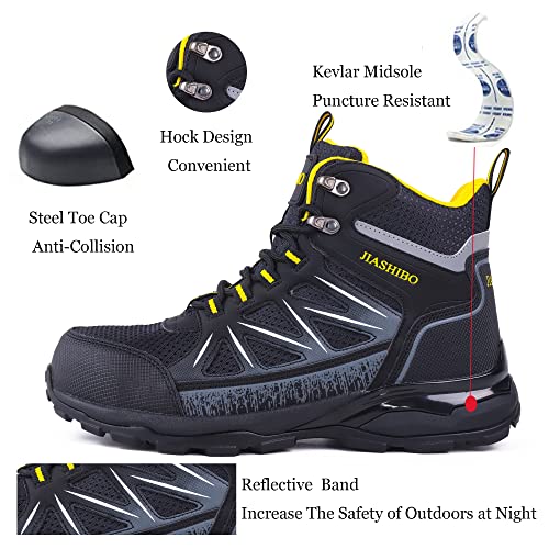 Steel Toe Work Boots for Women - Insulated Work Boots Steel Toe Sneakers Comfortable Construction Boot Lightweight Work & Safety Toe Shoes Gifts for Construction Workers for Work Construction