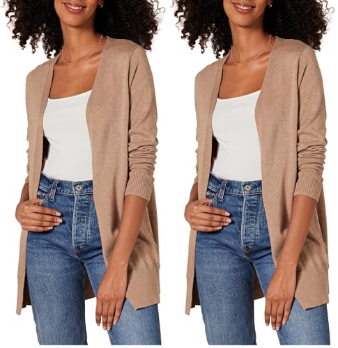 Amazon Essentials Women's Lightweight Long Sleeve Open-Front Cardigan Sweater (Available in Plus Size)