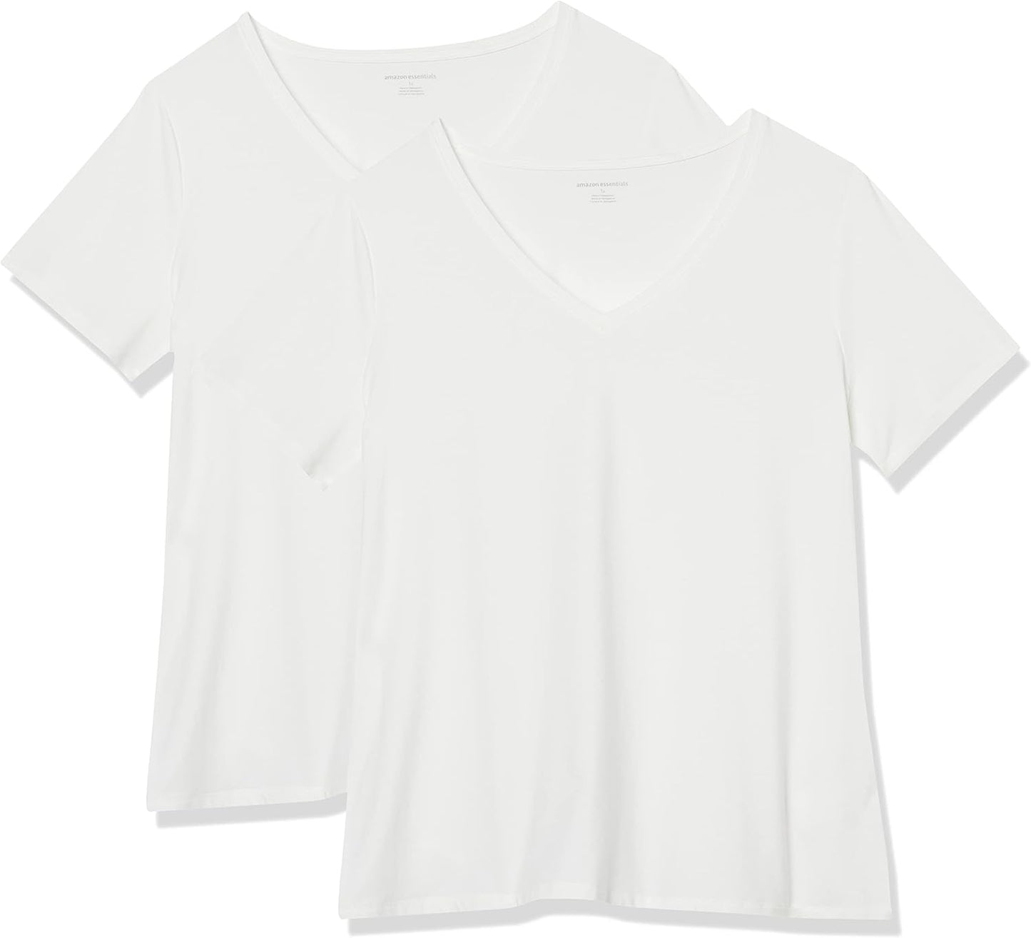 Amazon Essentials Women's Plus Size Short-Sleeve V-Neck T-Shirt