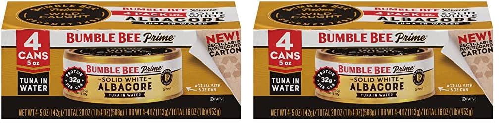 Bumble Bee Prime Atlantic Salmon, 5 oz Can - Premium Salmon - 24g Protein per Serving - Gluten Free & Kosher