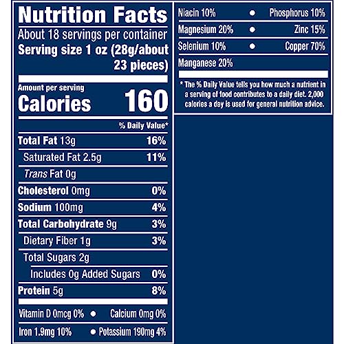 PLANTERS Deluxe Lightly Salted Cashews, Party Snacks, Plant-Based Protein, Quick Snack for Adults, After School Snack, Flavored with Sea Salt, Kosher, 1lb 2.25oz