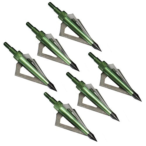 12pcs Archery Broadheads 3 Fixed Steel Blade 125 Grain Hunting Arrowheads Fit for Compound Bow and Crossbow with One Black Plastic Portable Broadheads Case