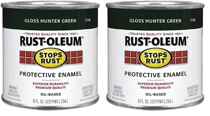Rust-Oleum 7779502 Stops Rust Brush On Paint, Quart, Gloss Black, 32 Fl Oz (Pack of 1)