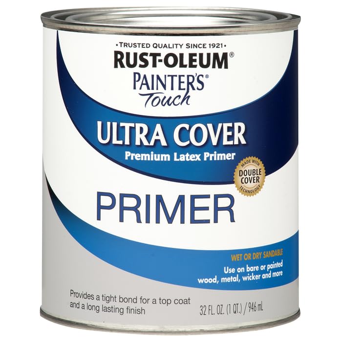 Rust-Oleum 1976502 Painter's Touch Latex Paint, Flat Black 32 Fl Oz, 1 Quarts, (Pack of 1)