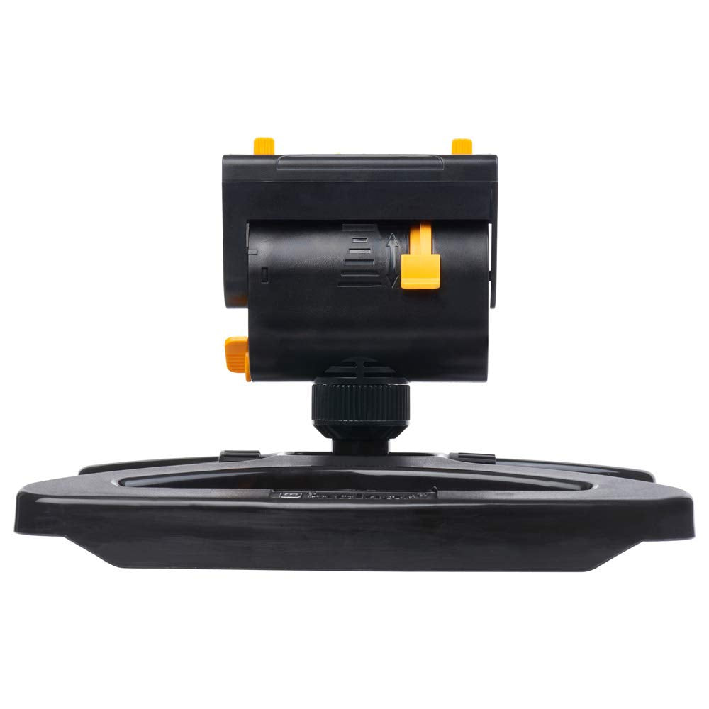 Melnor 65131AMZ MiniMax Turbo Oscillator Sprinkler, 4000 sq. ft., 4-Way Adjustable, Quick Connect Bundle, Black, Yellow