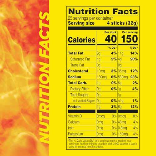 Slim Jim Smoked Meat Sticks, Mild Flavor, 6g Protein Per Serving, Snack Size, 0.28 oz. (100 Count)