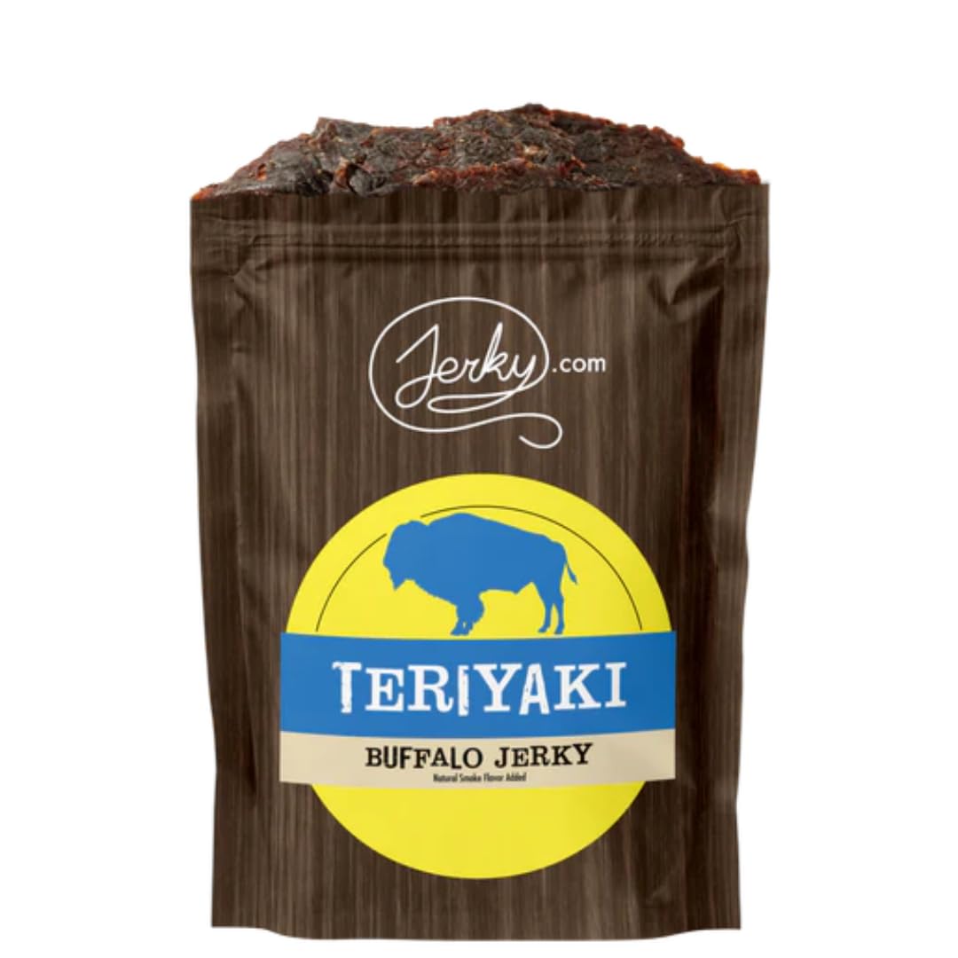 Jerky.com Original Buffalo Jerky 3-Pack - Exotic Jerky High Protein, Gluten-Free, All-Natural Exotic Snack - Premium Wild Game Meat - Perfect for Hiking, Camping, and On-the-Go 1.75oz (Pack of 3)