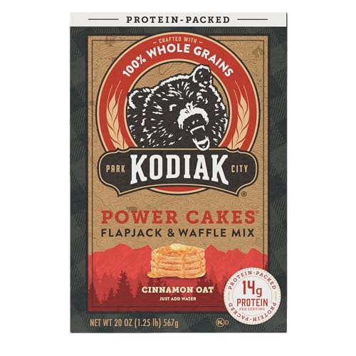 Kodiak Cakes Protein Pancake Power Cakes, Flapjack and Waffle Baking Mix, Buttermilk, 20 Oz, (Pack of 6)