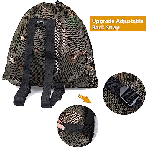 Duck Decoy Bag 30"x32" Mesh Decoy Bag for Goose, Turkey Waterfowl, Light Weight with Adjustable Comfort Shoulder Straps