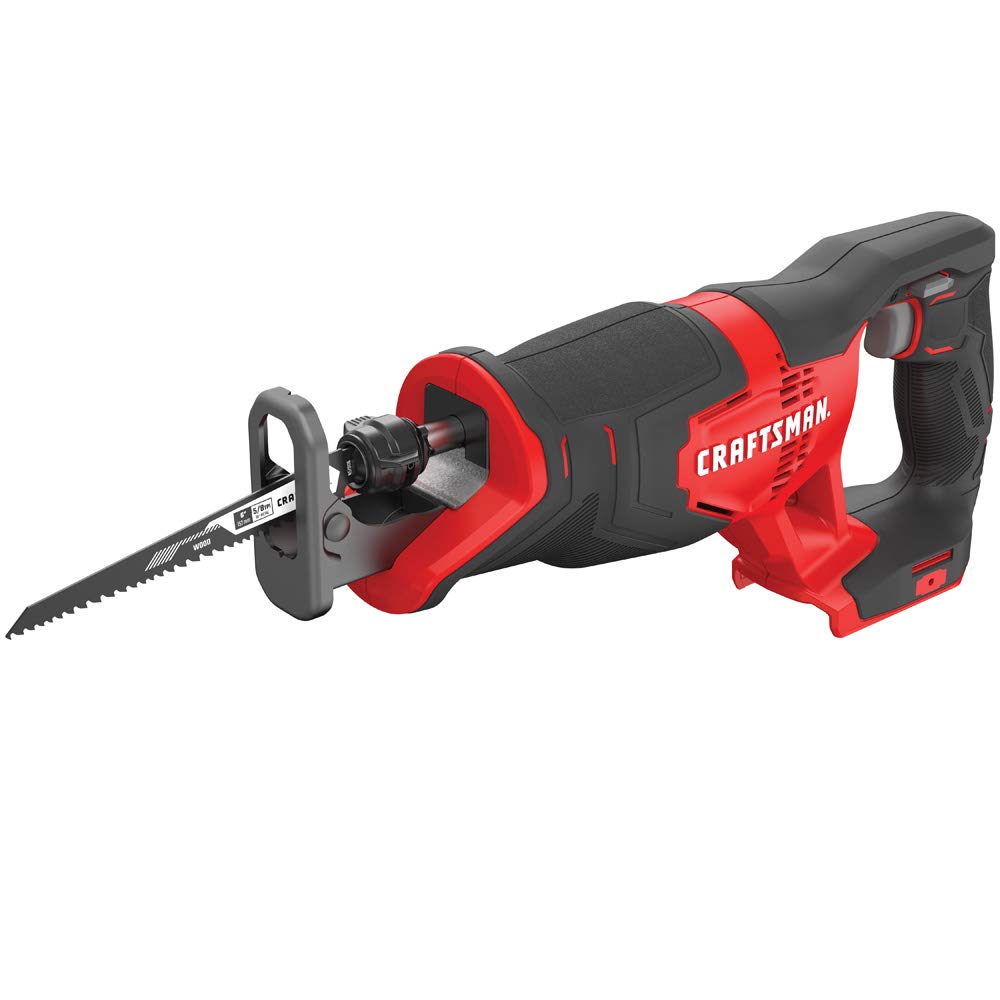 CRAFTSMAN V20 Reciprocating Saw, Cordless, 3,000 RPM, Variable Speed Trigger, Quick Easy Blade Change, Bare Tool Only (CMCS300B)