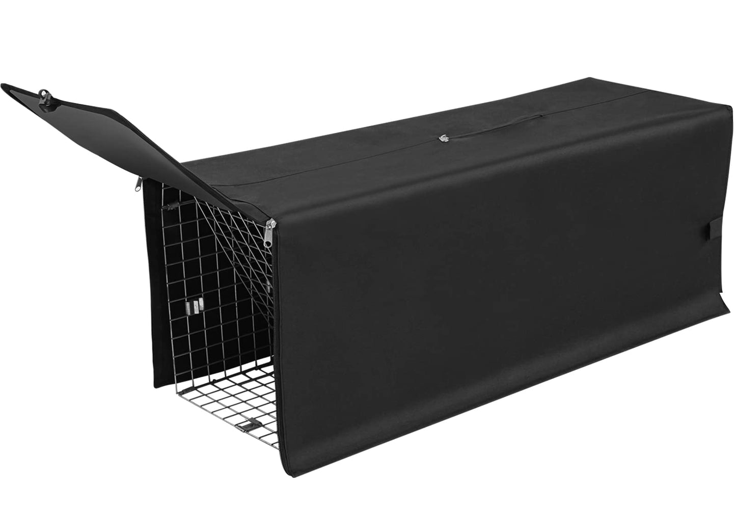 Live Animal Trap Cage Cover, Cat Trap for Stray Cats 32 Inch Folding Skunk Trap with Real Door for Raccoons, Opossums, Groundhogs, Skunks, Feral Cats, Squirrels (Only Cover)