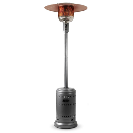 Amazon Basics 46,000 BTU Outdoor Propane Patio Heater with Wheels, Commercial & Residential, Havana Bronze, with Water Tank, 32.1 x 32.1 x 91.3 inches (LxWxH)