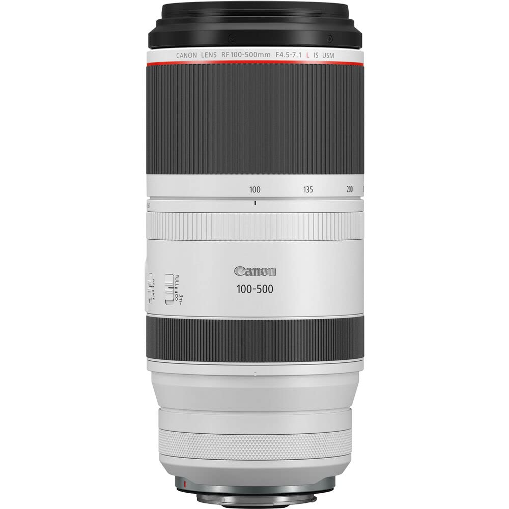 Canon RF100-500mm F4.5-7.1 L is USM Lens, Super-Telephoto Zoom Lens, Compatible with EOS R Series Mirrorless Cameras, White