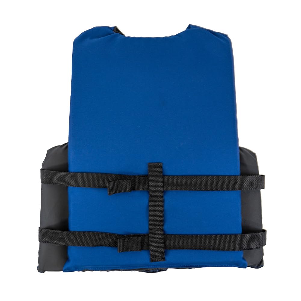 Overton's Universal Adult Life Jacket - Pack of 4, Nylon Shell with Closed-Cell Foam, Open Sides and Sturdy Belts, USCG Approved Type III, Fits Chest Sizes 30" to 52", Includes Zippered Storage Bag