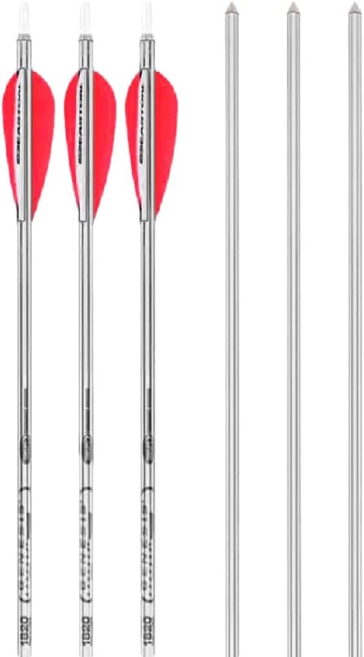 Easton Arrow Genesis 1820, 3" DMND HD VANES Silver (6PK)