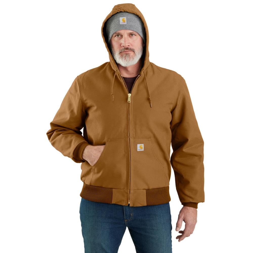 Carhartt Men's J140 Loose Fit Firm Duck Insulated Flannel-Lined Active Jac