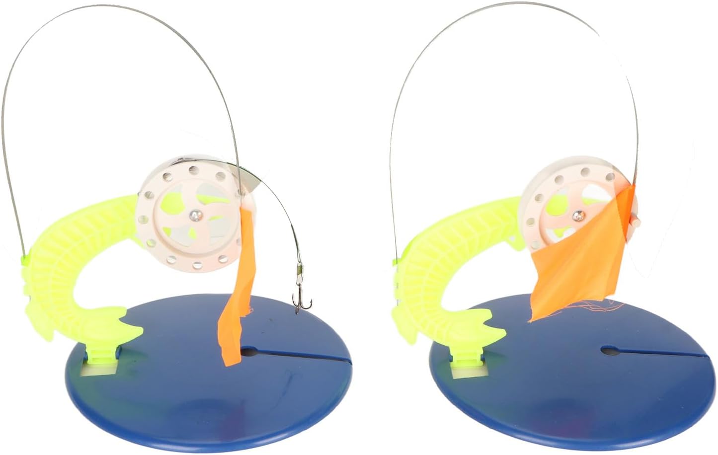 RiToEasySports 6 Set Ice Fishing Tip Ups with Storage Bag - Tip Up Flag Indicators for Winter Fishing