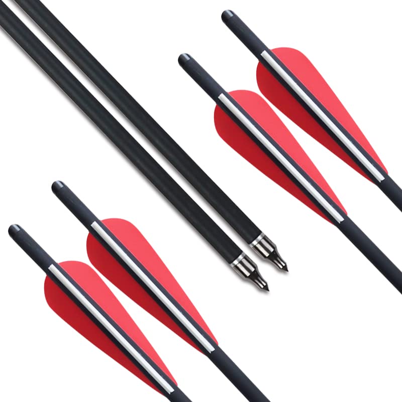 REEGOX Crossbow Bolts 16/18/20 inch Bio Crossbow Arrows with Moon Nocks and Removable Tips (Pack of 12)