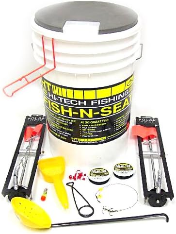 HT Enterprise PTB-19K Polar Tip-Up Ready to Fish Bucket Kit 19/Pc, Multi, One Size