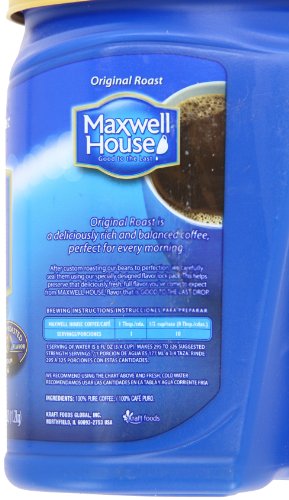 Maxwell House Breakfast Blend Mild Roast Ground Coffee, 38.8 oz Canister