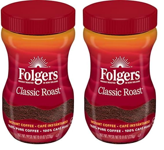 Folgers Classic Roast Instant Coffee, 8 Ounces