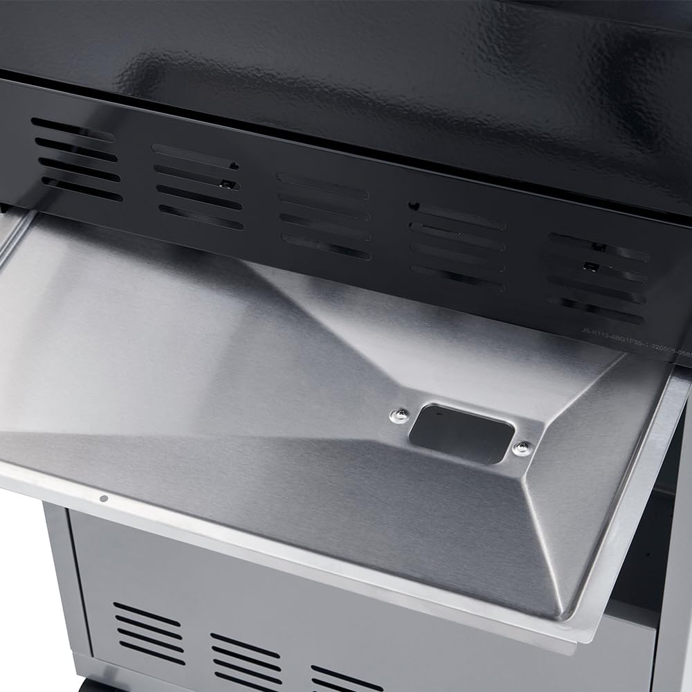 Monument Grills Larger 4-Burner Propane Gas Grills bbq Stainless Steel Heavy-Duty Cabinet Style with Knob Controls Side Burner, Outdoor Use, Mesa 400m