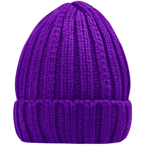 Rosoz Winter Hats for Women Warm Thick Soft Stretch Cable Knit Beanie Skully Cap for Cold Weather