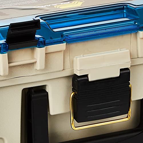Plano 1349-00 Two Level Magnum 3449 Tackle Box, Sandstone/Blue, One Size