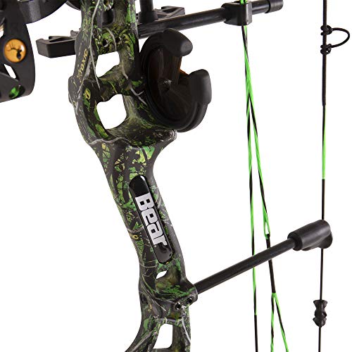 Bear Archery Royale Ready to Hunt Compound Bow Package for Adults and Youth, 12”- 27” Draw Length, 5-50 Lbs Draw Weight, Up to 290 FPS, Limbs Made in USA, Limited Life-Time Warranty