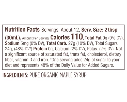 Butternut Mountain Farm Pure Vermont Maple Syrup, Grade A, Dark Color, Robust Taste, All Natural, Easy Pour, 32 Fl Oz, 1 Qt (Prev Grade B)