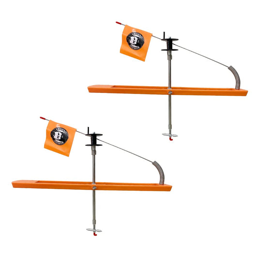 Aurora Series Ice Fishing Tip-Up with Orange Pole Flags