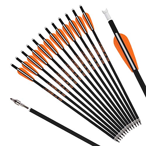 REEGOX Crossbow Bolts 16/18/20 inch Bio Crossbow Arrows with Moon Nocks and Removable Tips (Pack of 12)