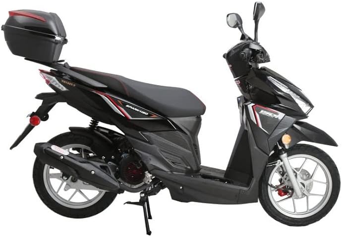 HHH 150cc Scooter Vitacci Spark150 Gas 150cc Moped 4 Stroke Street Motorcycle Strong Gas Bike with CVT Transmission GY6 Engine (Burgundy)