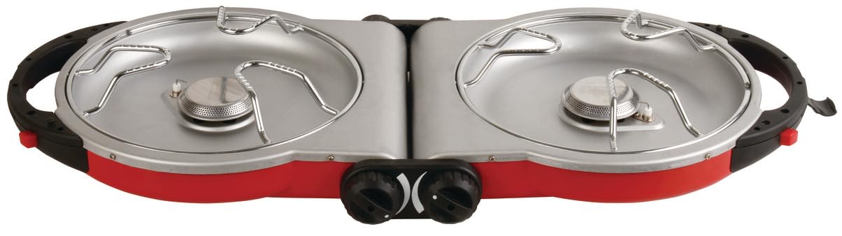 Coleman Fold ‘N Go 2-Burner Propane Stove, Dual Adjustable Burners with 20,000 BTUs of Power & InstaStart Ignition, Great for Camping, Tailgating, Grilling, & More