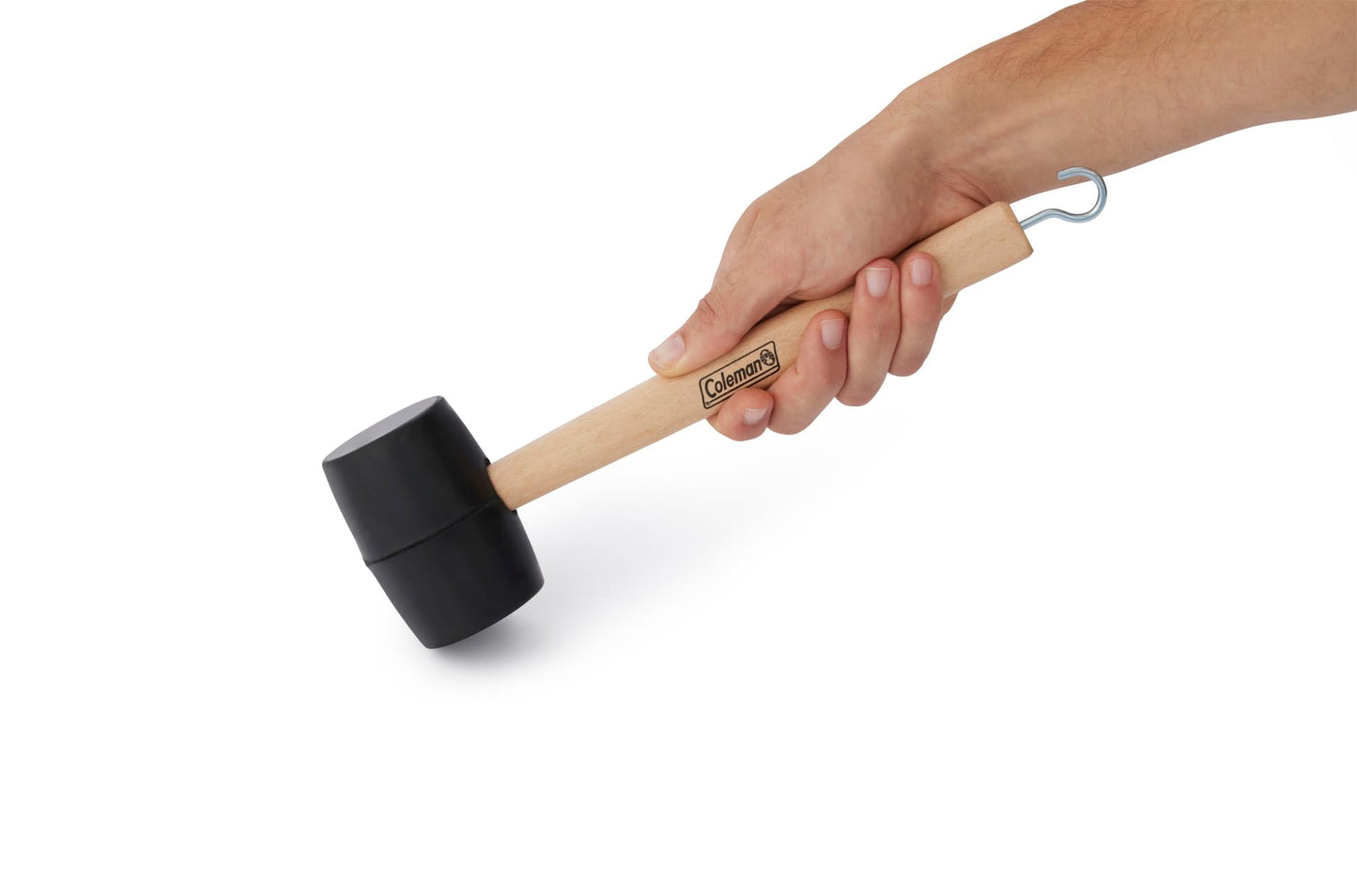 Coleman Rubber Mallet with Tent Peg Remover Hook, Double-Sided Mallet Head Made of High-Impact Rubber, Great for Camping, Tailgating, Carpentry, Metalwork, & More