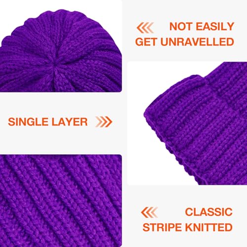 Rosoz Winter Hats for Women Warm Thick Soft Stretch Cable Knit Beanie Skully Cap for Cold Weather