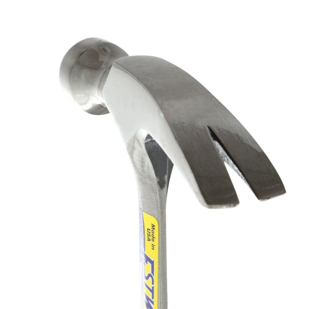 ESTWING Hammer - 16 oz Straight Rip Claw with Smooth Face & Shock Reduction Grip - E3-16S