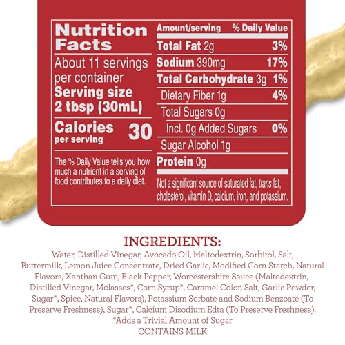 Skinnygirl Fat-Free Salad Dressing, Sugar-Free Buttermilk Ranch, 8 Ounce