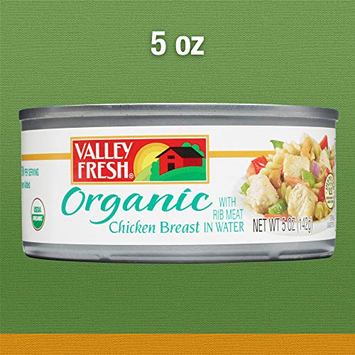 VALLEY FRESH, Chuck Chicken in Water, White & Dark, 10 Ounce (Pack of 12)