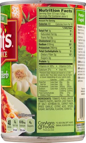 Hunt's Garlic & Herb Pasta Sauce, 24 oz